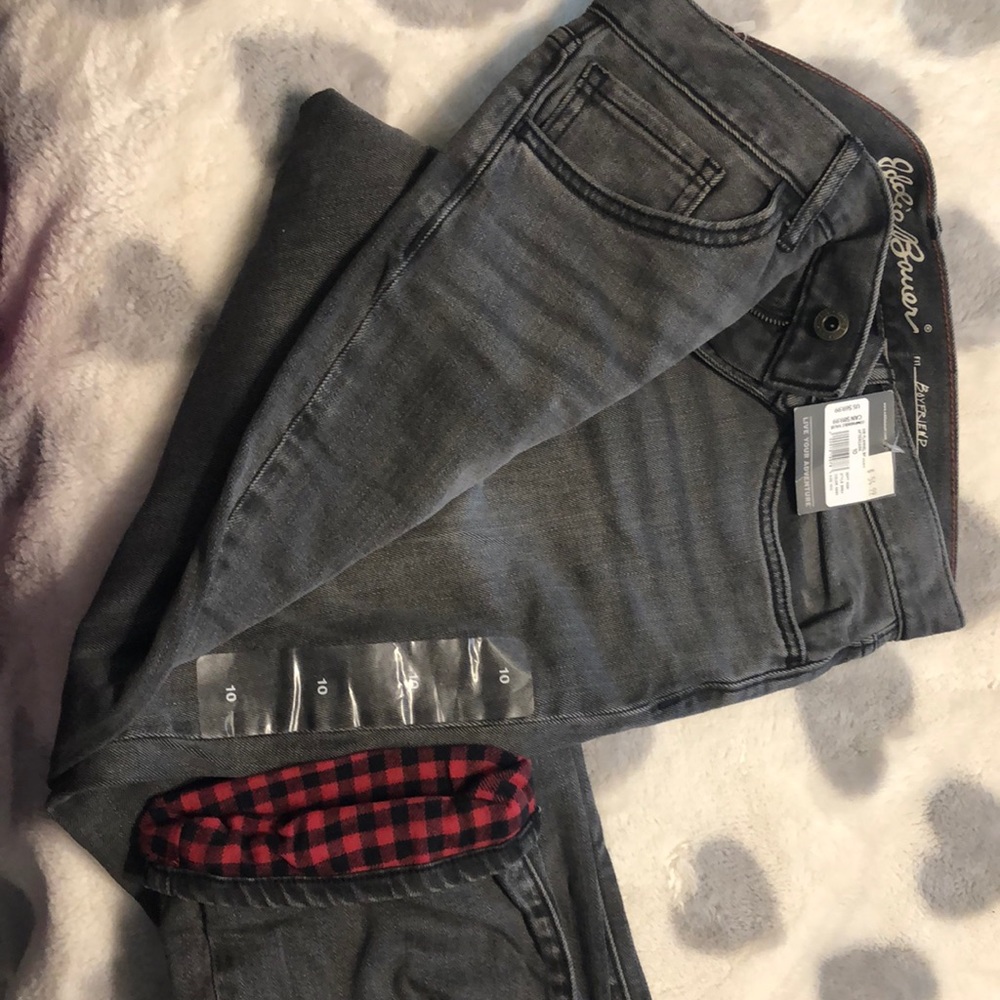 Nwt eddie bauer flannel lined jeans